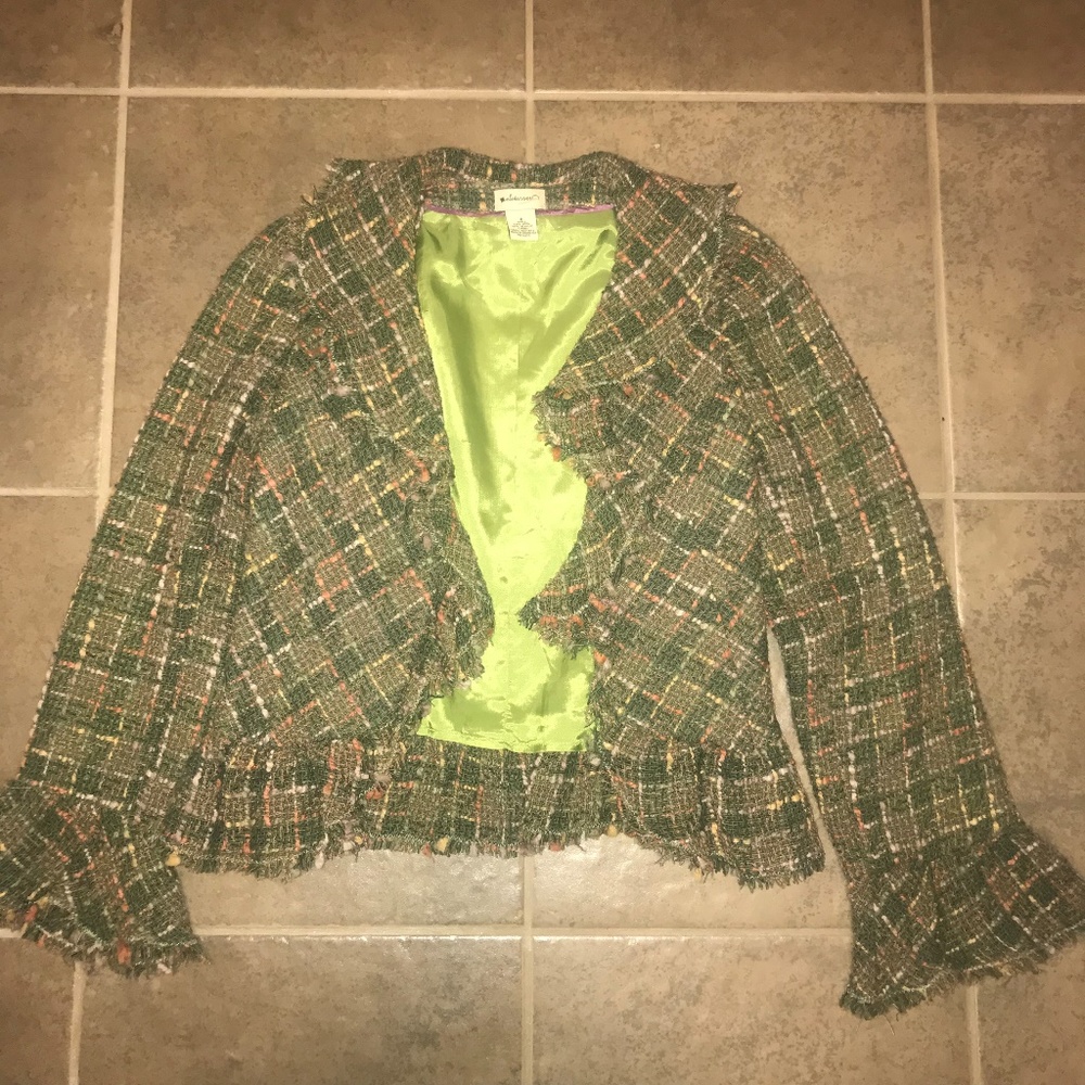 Anthropologie Elevenses Tweed Blazer